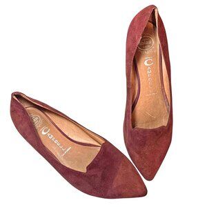 Jeffrey Campbell Ibiza Havana‎ Last Sonnet Suede Skimmer Flats